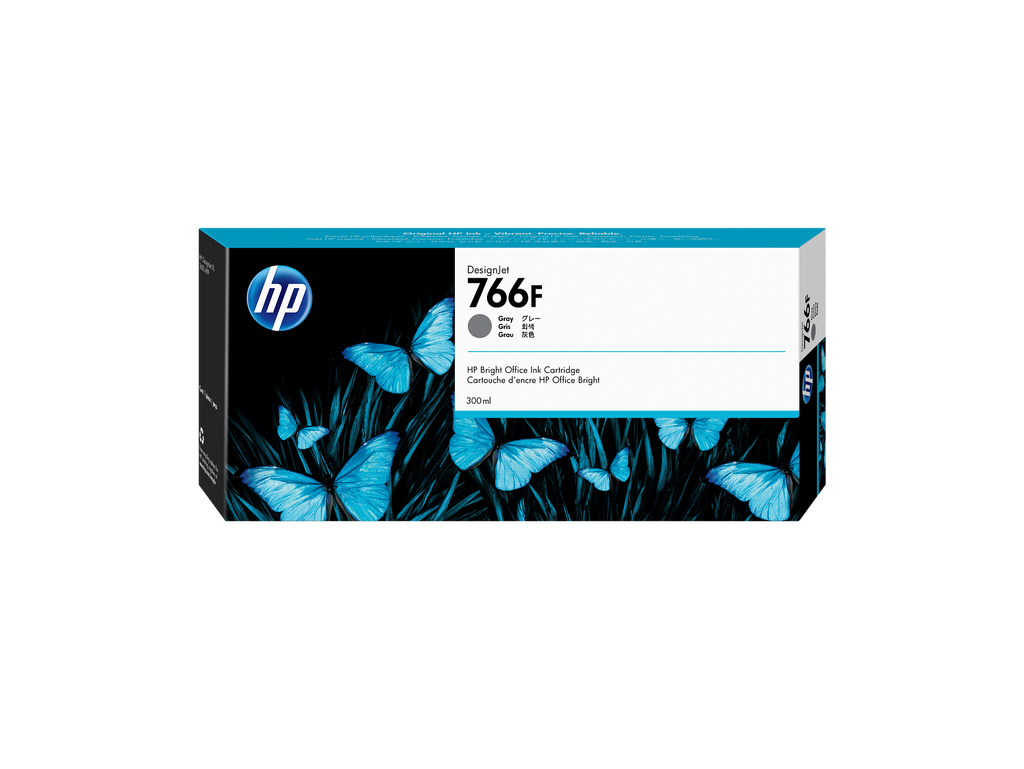 HP 766F 300-ml Gray DesignJet Ink Cartridge