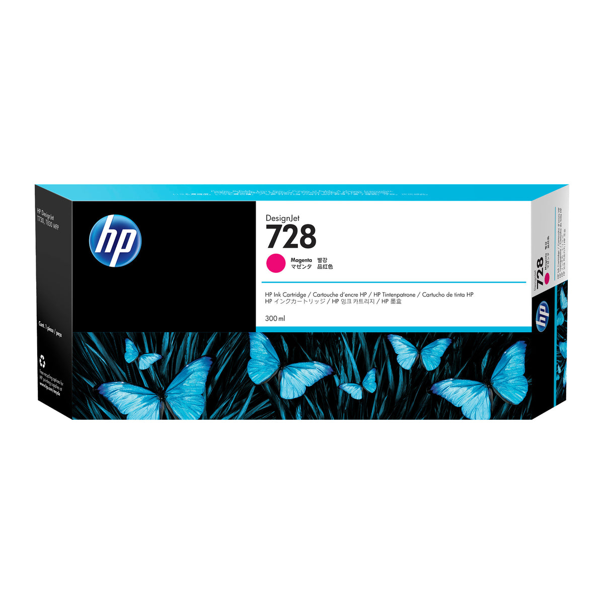 HP 728 300-ml Magenta DesignJet Ink Cartridge