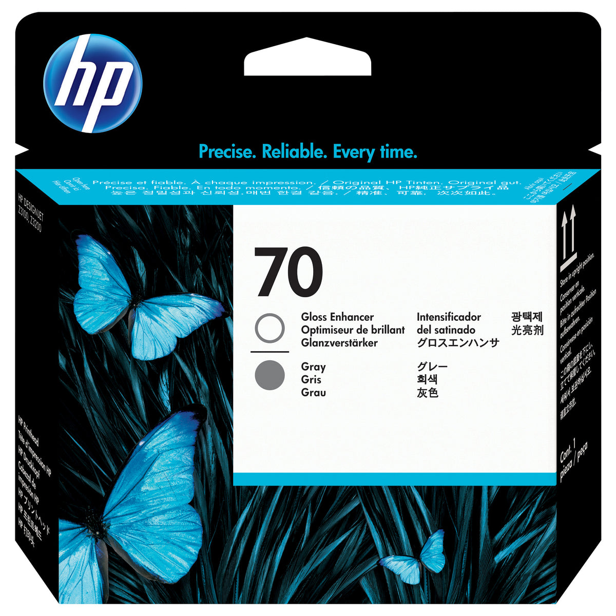 HP 70 Gloss Enhancer and Gray DesignJet Printhead