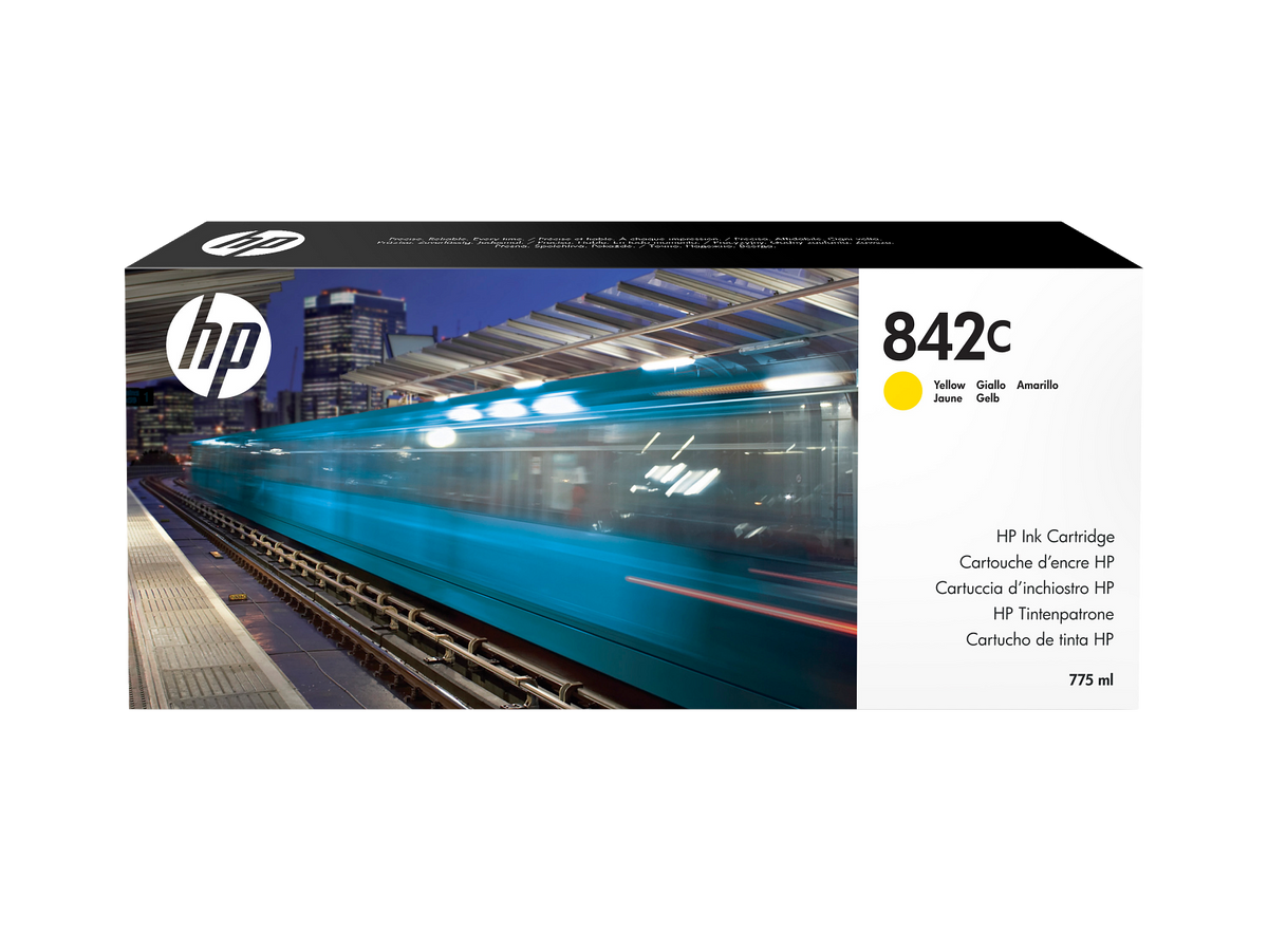 HP 842C 775-ml Yellow PageWide XL Ink Cartridge