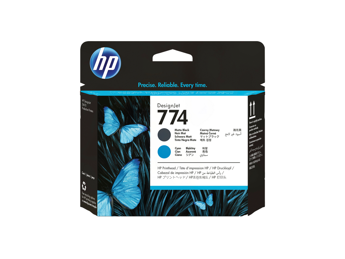 HP 774 Matte Black/Cyan DesignJet Printhead