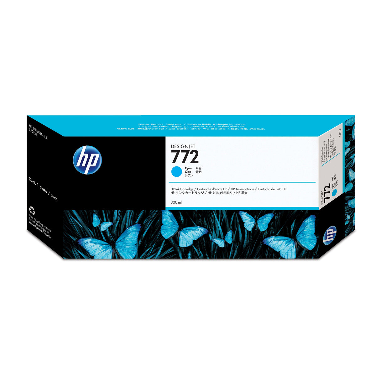 HP 772 300-ml Cyan DesignJet Ink Cartridge
