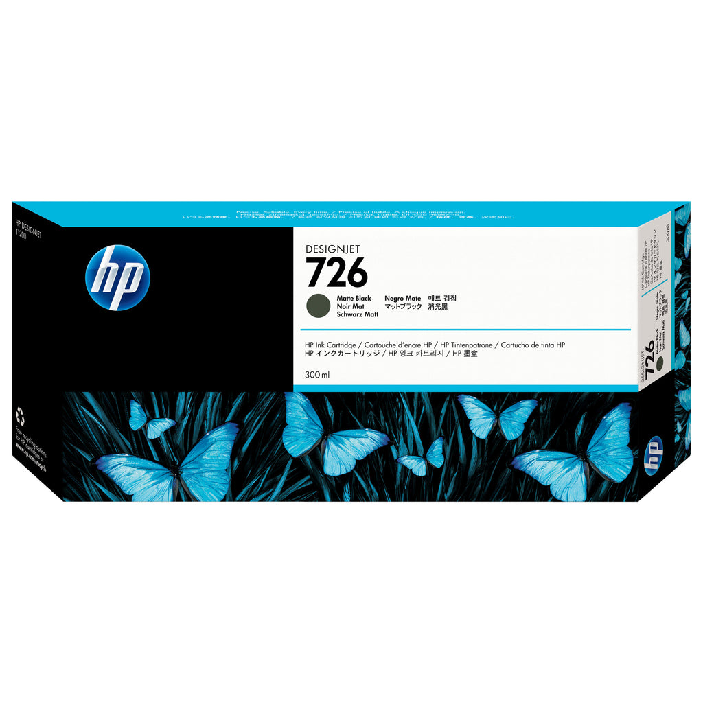 HP 726 300-ml Matte Black DesignJet Ink Cartridge