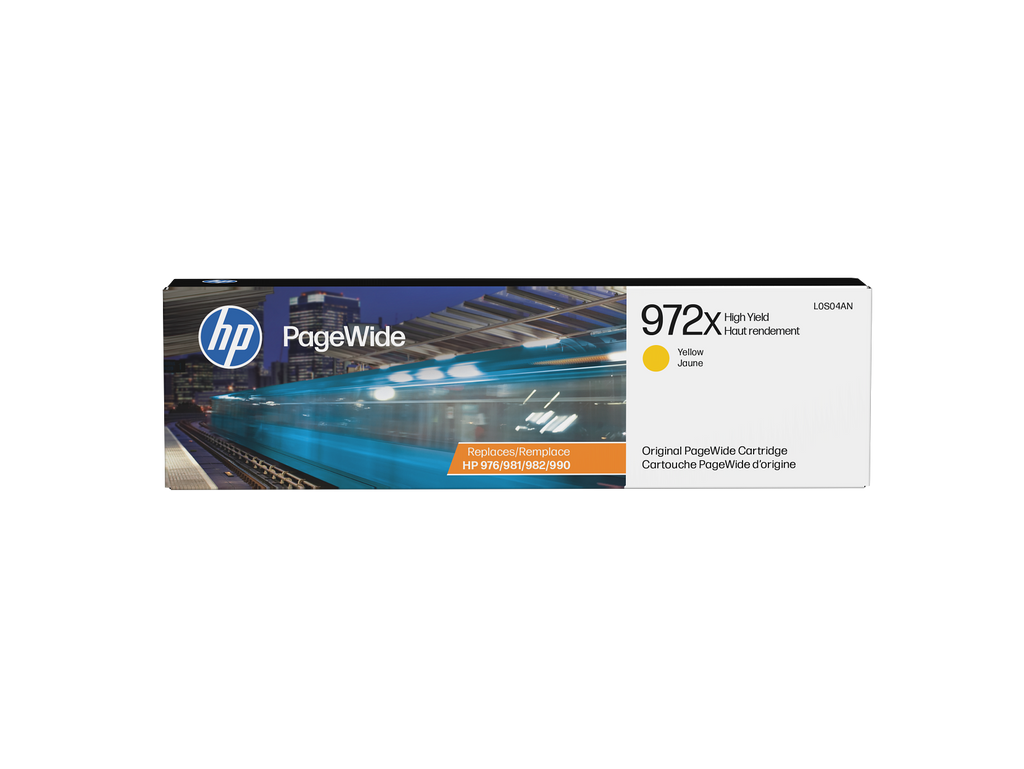 HP 972X High Yield Yellow Original PageWide Cartridge