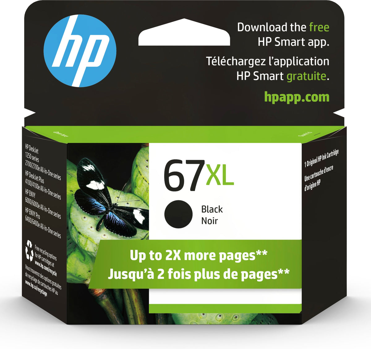 HP 67XL High Yield Black Original Ink Cartridge