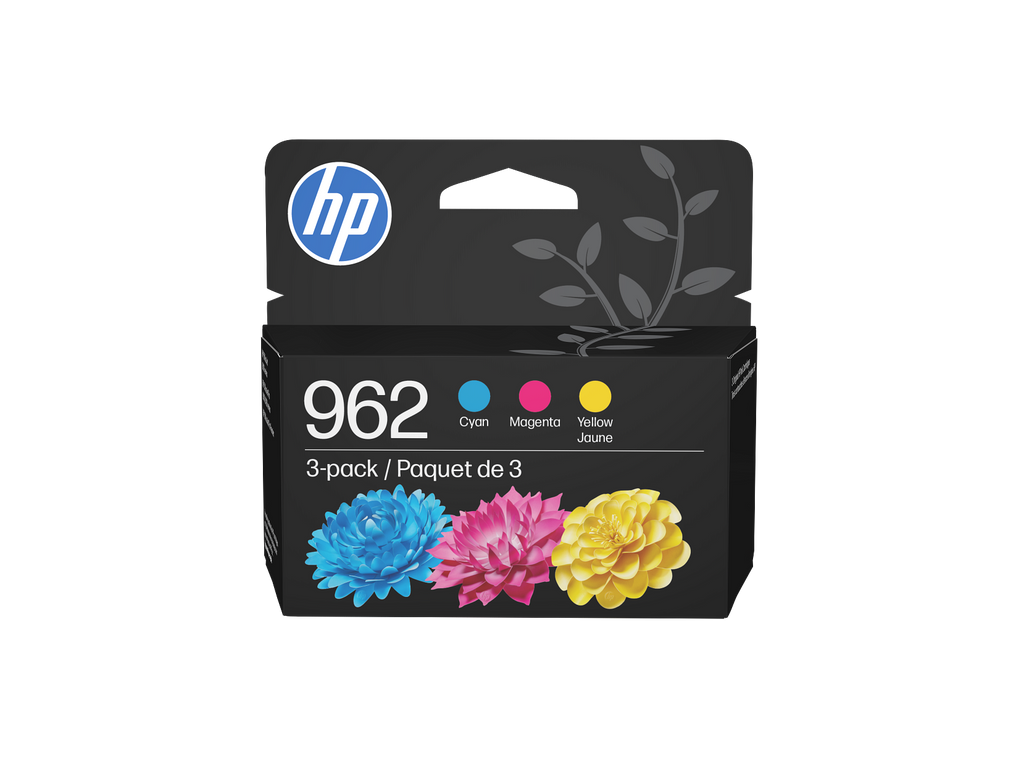 HP 962 3-pack Cyan/Magenta/Yellow Original Ink Cartridges