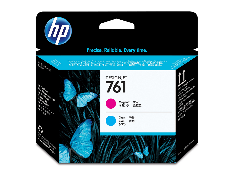 HP 761 Magenta/Cyan DesignJet Printhead