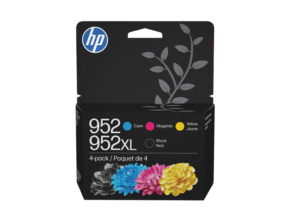 HP 952XL High Yield Black/952 Cyan/Magenta/Yellow 4-pack Original Ink Cartridges