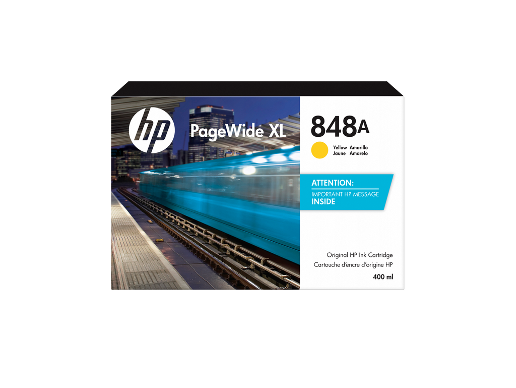 HP 848A 400-ml Yellow PageWide XL Ink Cartridge