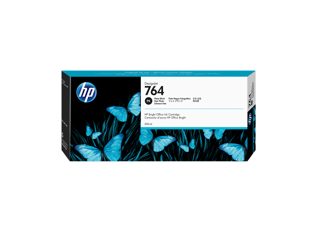 HP 764 300-ml Photo Black DesignJet Ink Cartridge