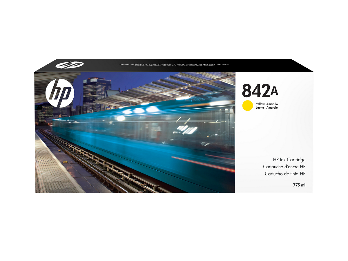 HP 842A 775-ml Yellow PageWide XL Ink Cartridge