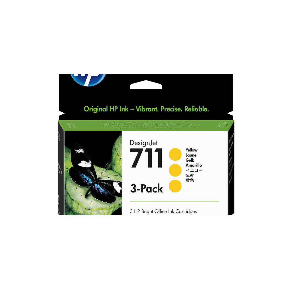 HP 711 3-pack 29-ml Yellow DesignJet Ink Cartridges