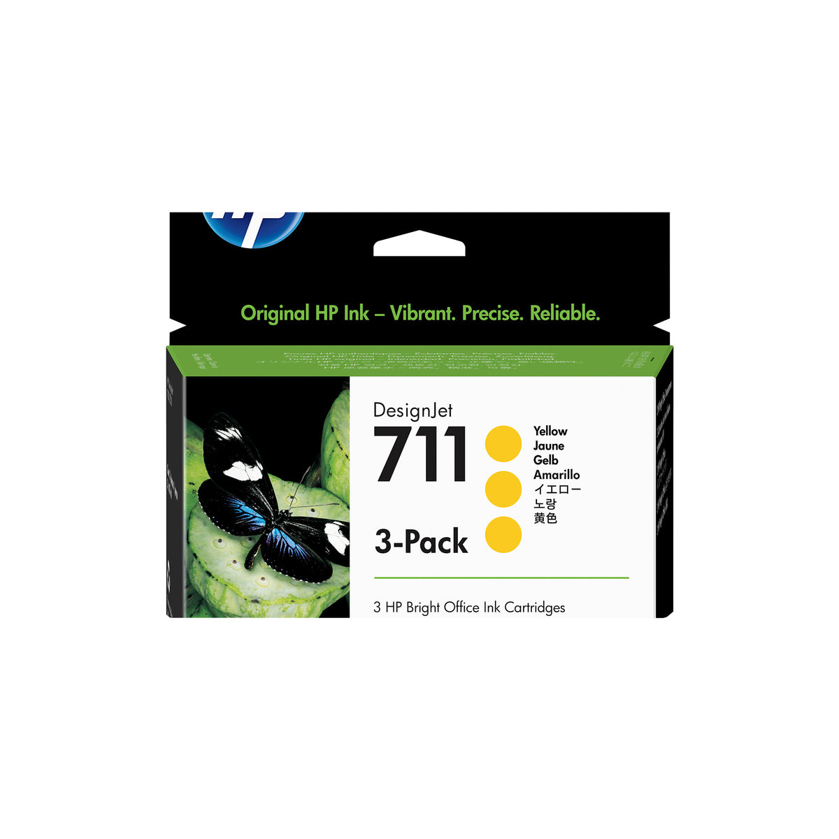 HP 711 3-pack 29-ml Yellow DesignJet Ink Cartridges