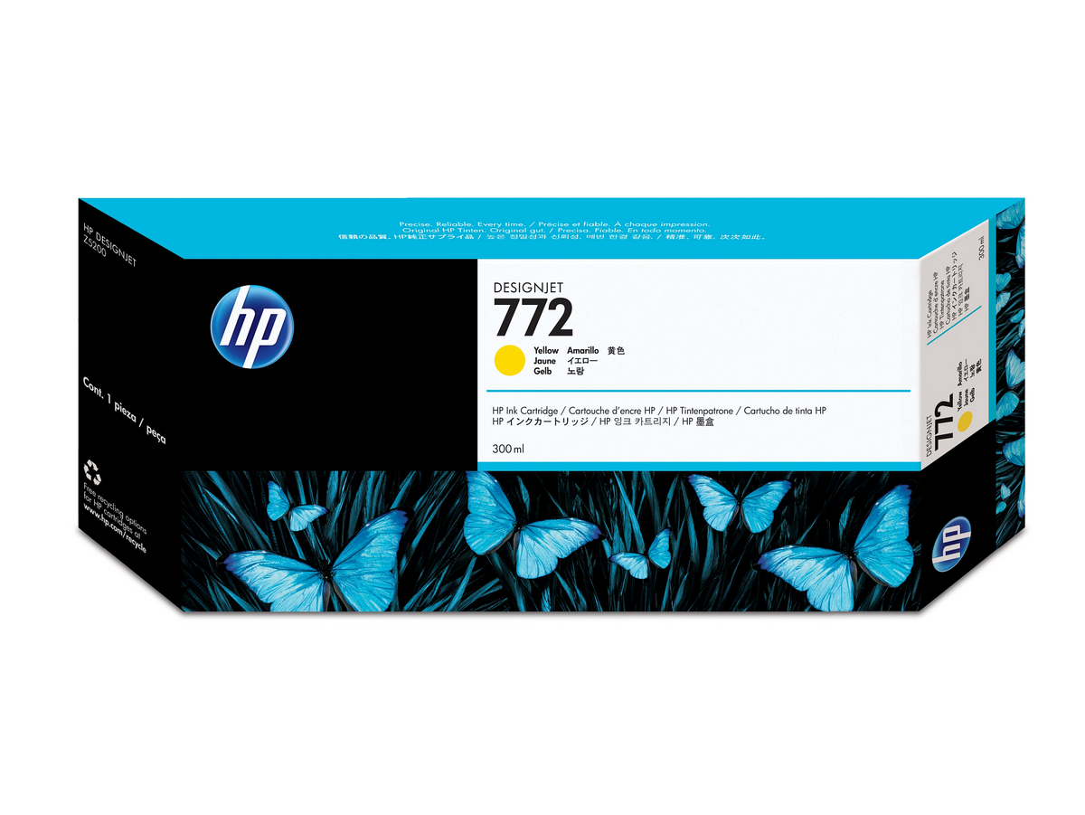 HP 772 300-ml Yellow DesignJet Ink Cartridge