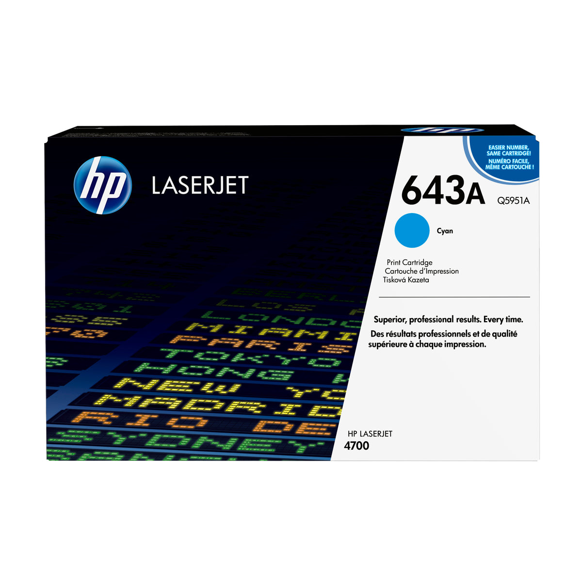 HP 643A Cyan Original LaserJet Toner Cartridge