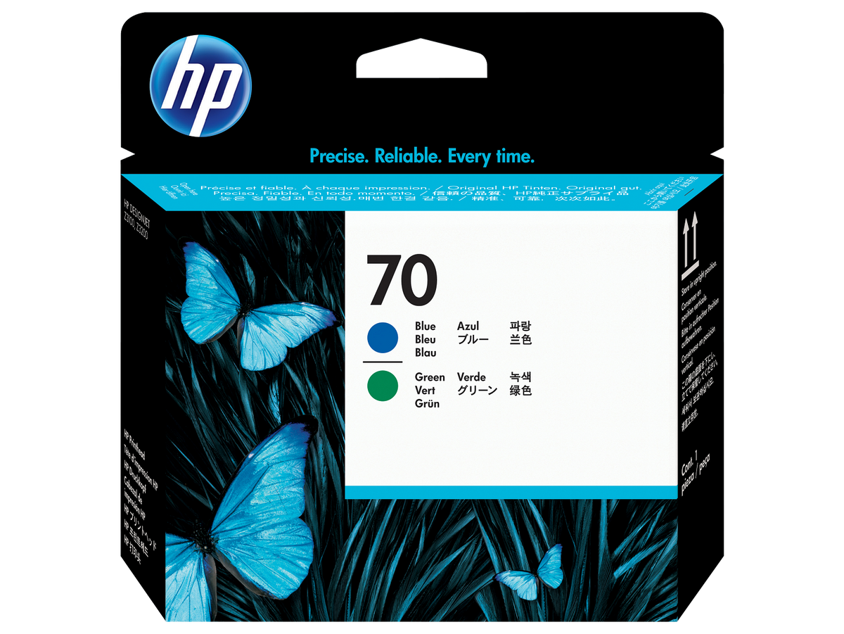 HP 70 Blue and Green DesignJet Printhead