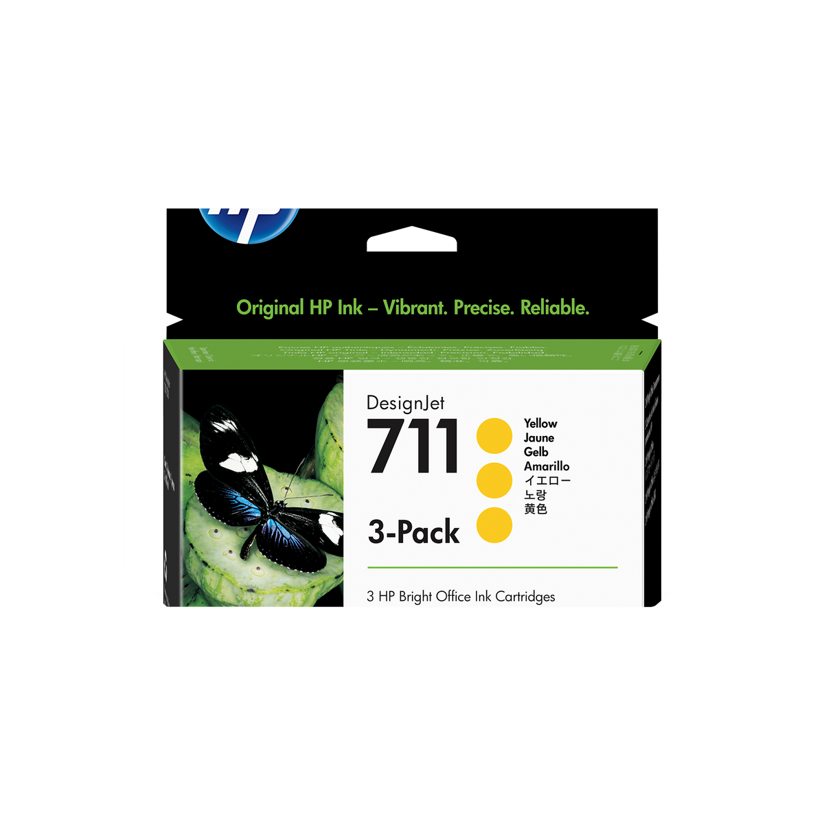 HP 711 3-pack 29-ml Yellow DesignJet Ink Cartridges