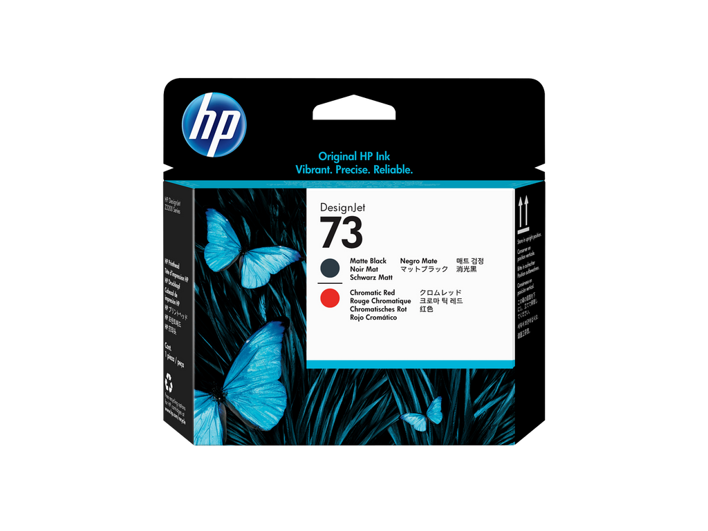 HP 73 Matte Black and Chromatic Red DesignJet Printhead