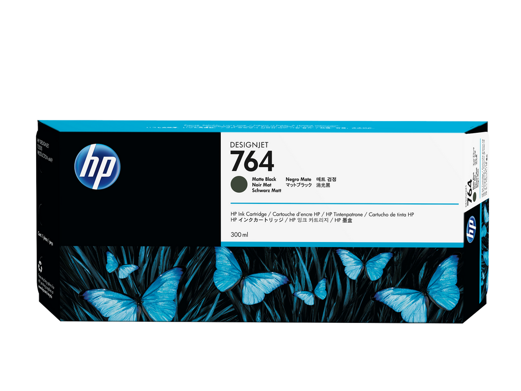 HP 764 300-ml Matte Black DesignJet Ink Cartridge