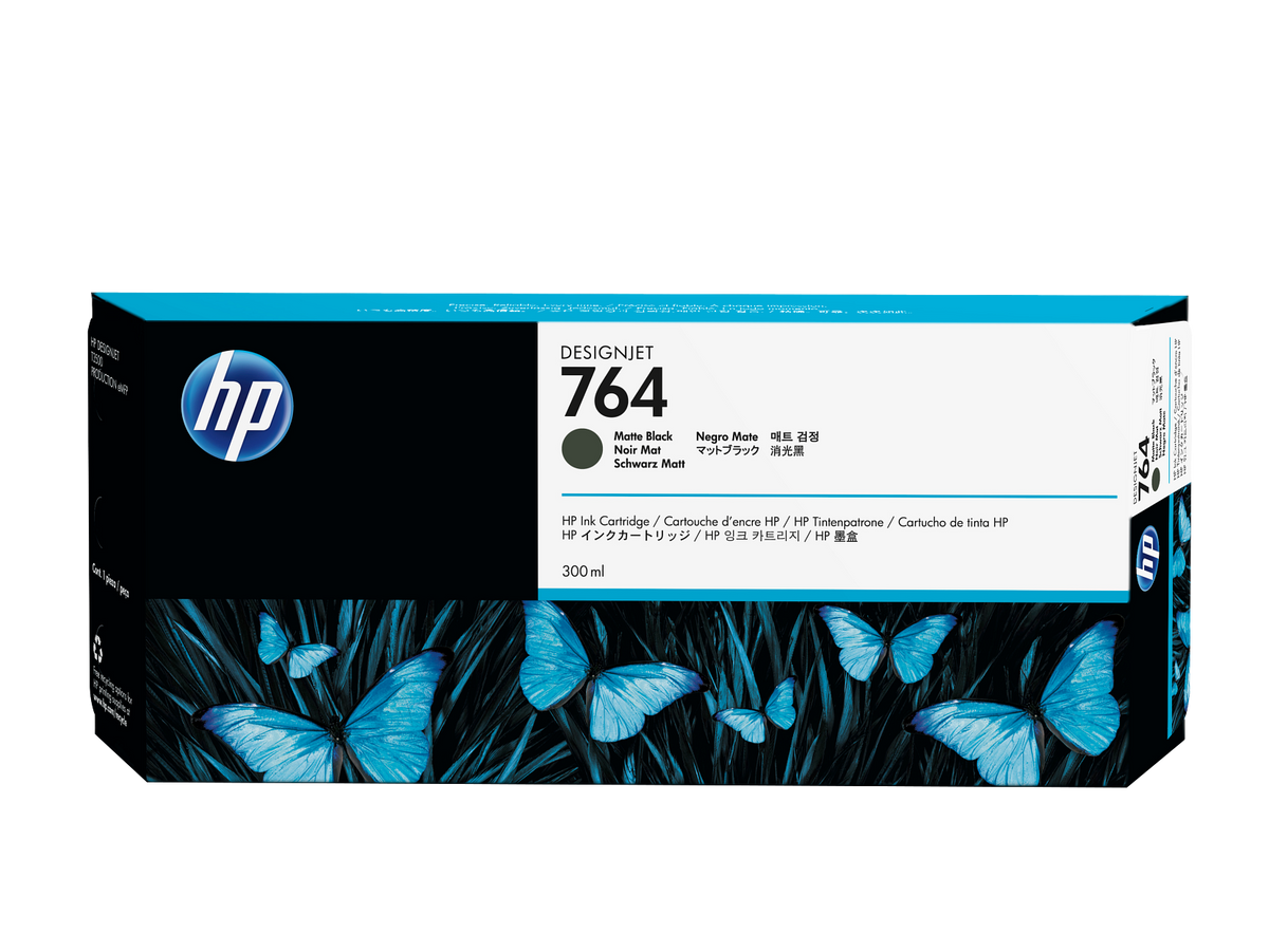 HP 764 300-ml Matte Black DesignJet Ink Cartridge
