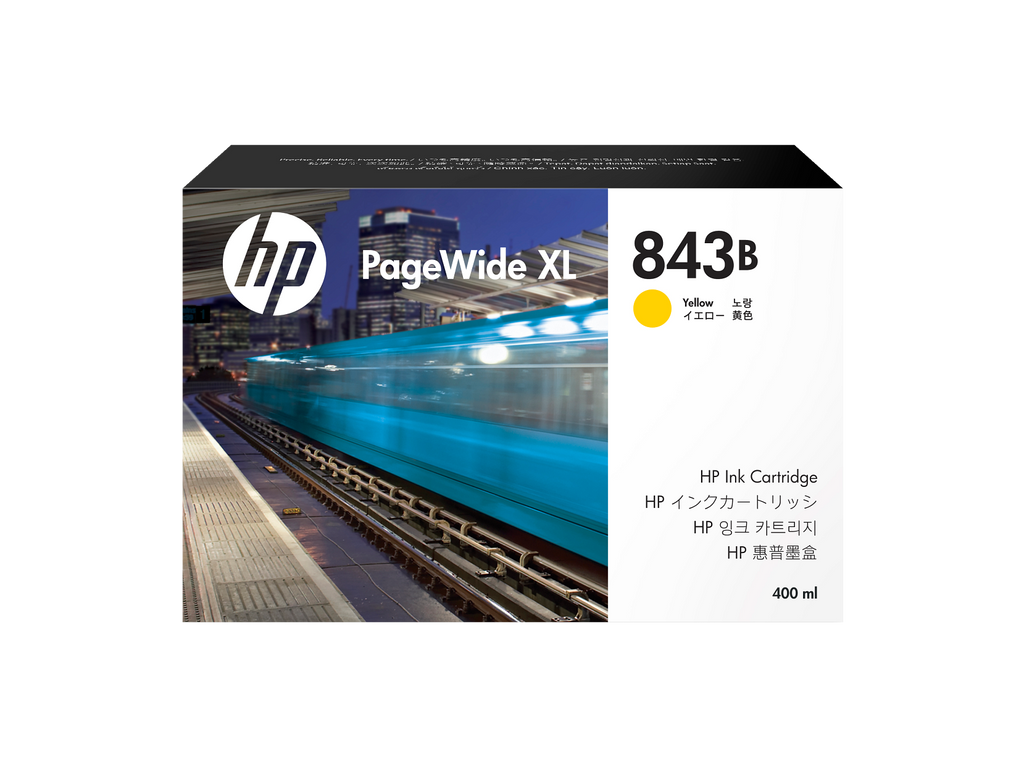 HP 843B 400-ml Yellow PageWide XL Ink Cartridge