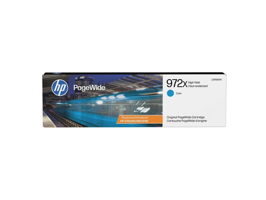 HP 972X High Yield Cyan Original PageWide Cartridge