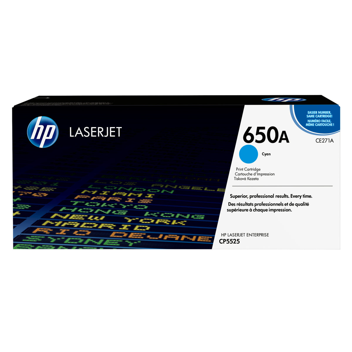 HP 650A Cyan Original LaserJet Toner Cartridge