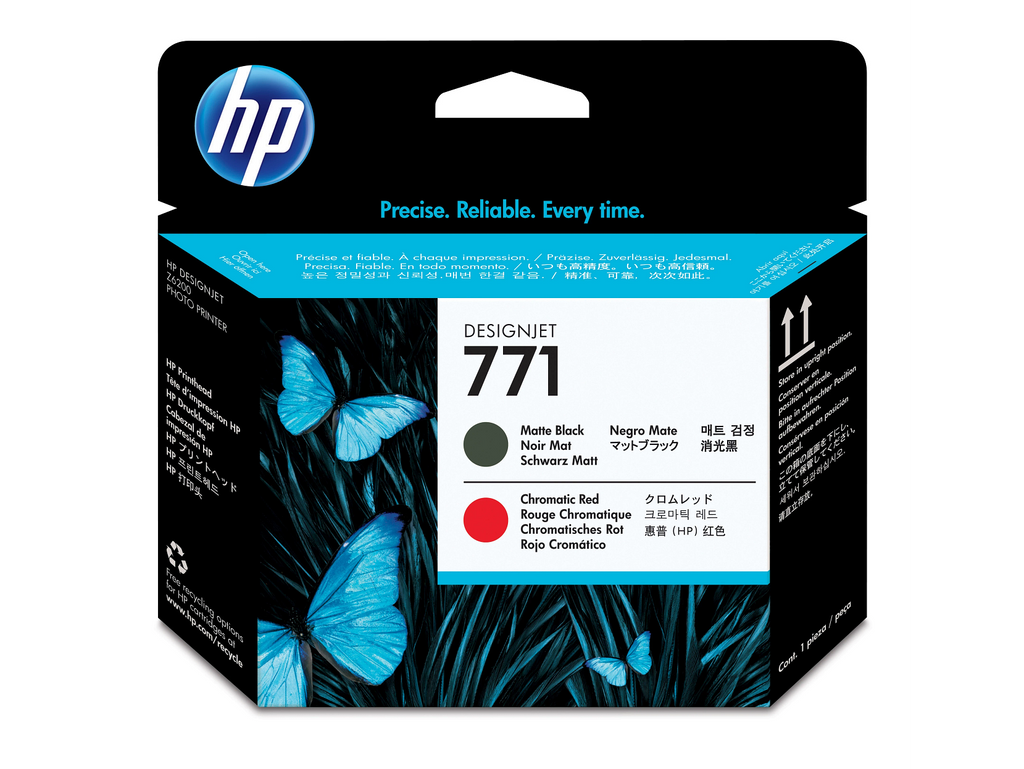 HP 771 Matte Black/Chromatic Red DesignJet Printhead