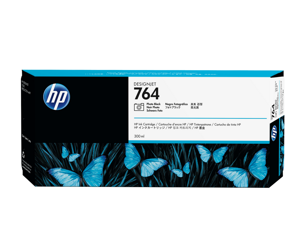 HP 764 300-ml Photo Black DesignJet Ink Cartridge