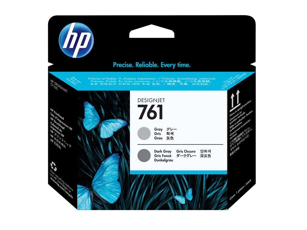 HP 761 Gray/Dark Gray DesignJet Printhead