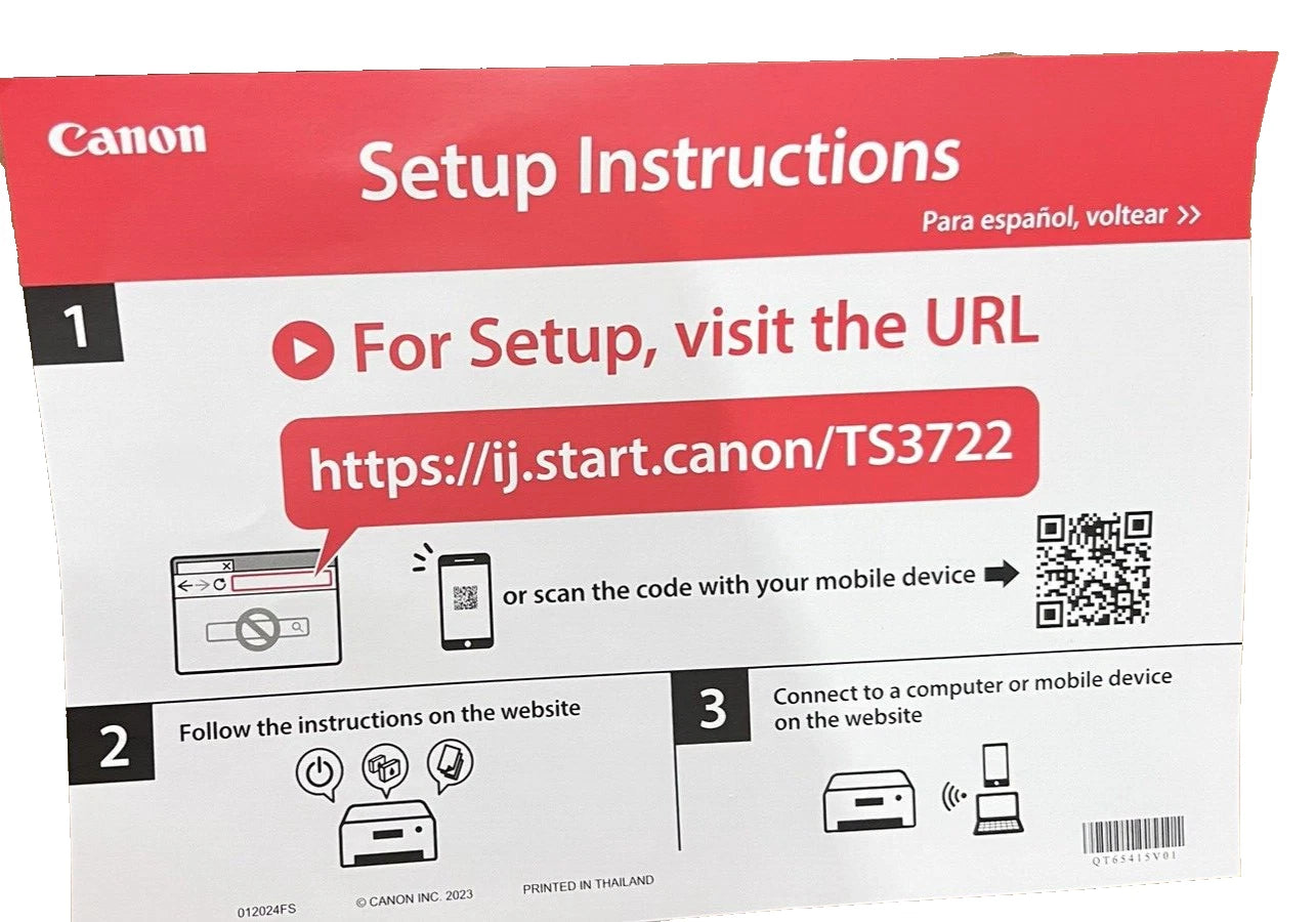 New Canon 3722 (3522) Wireless Printer-Copy-Scan-Photo-Homework-Office work