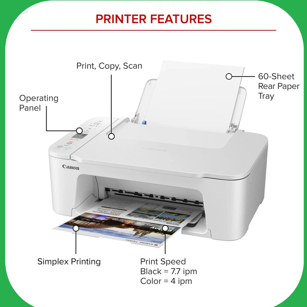 New Canon 3722 (3522) Wireless Printer-Copy-Scan-Photo-Homework-Office work