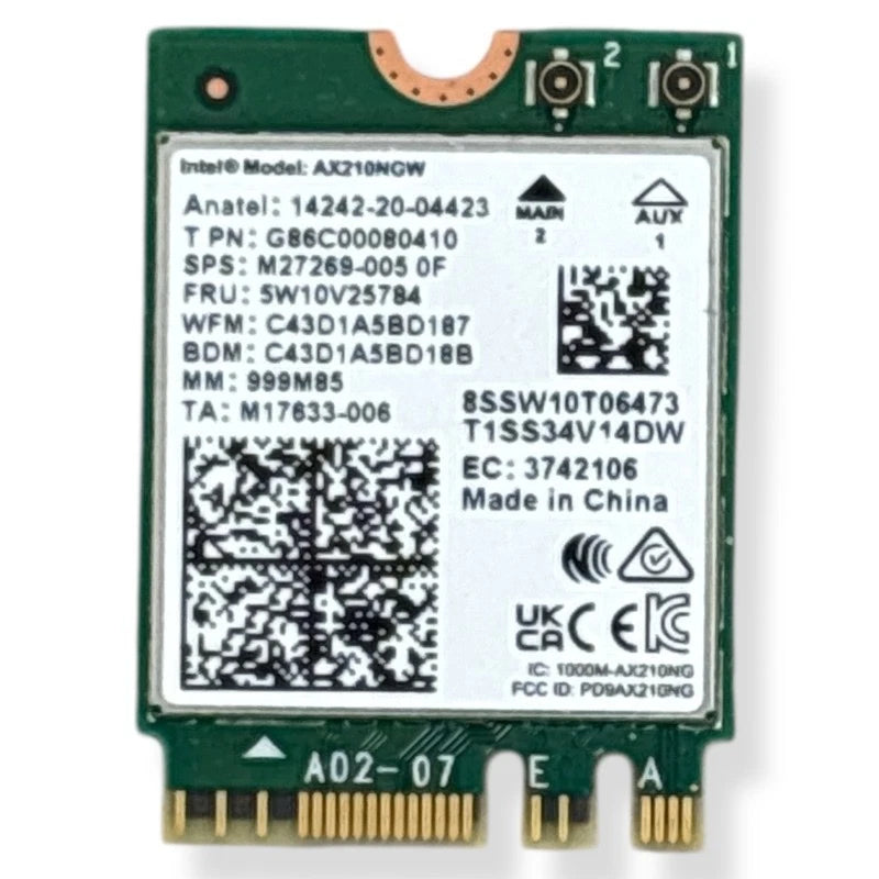 WiFi 6E Card M.2 Intel AX210 WiFi Bluetooth5.3 Tri-Band PC M.2 WiFi Network Card