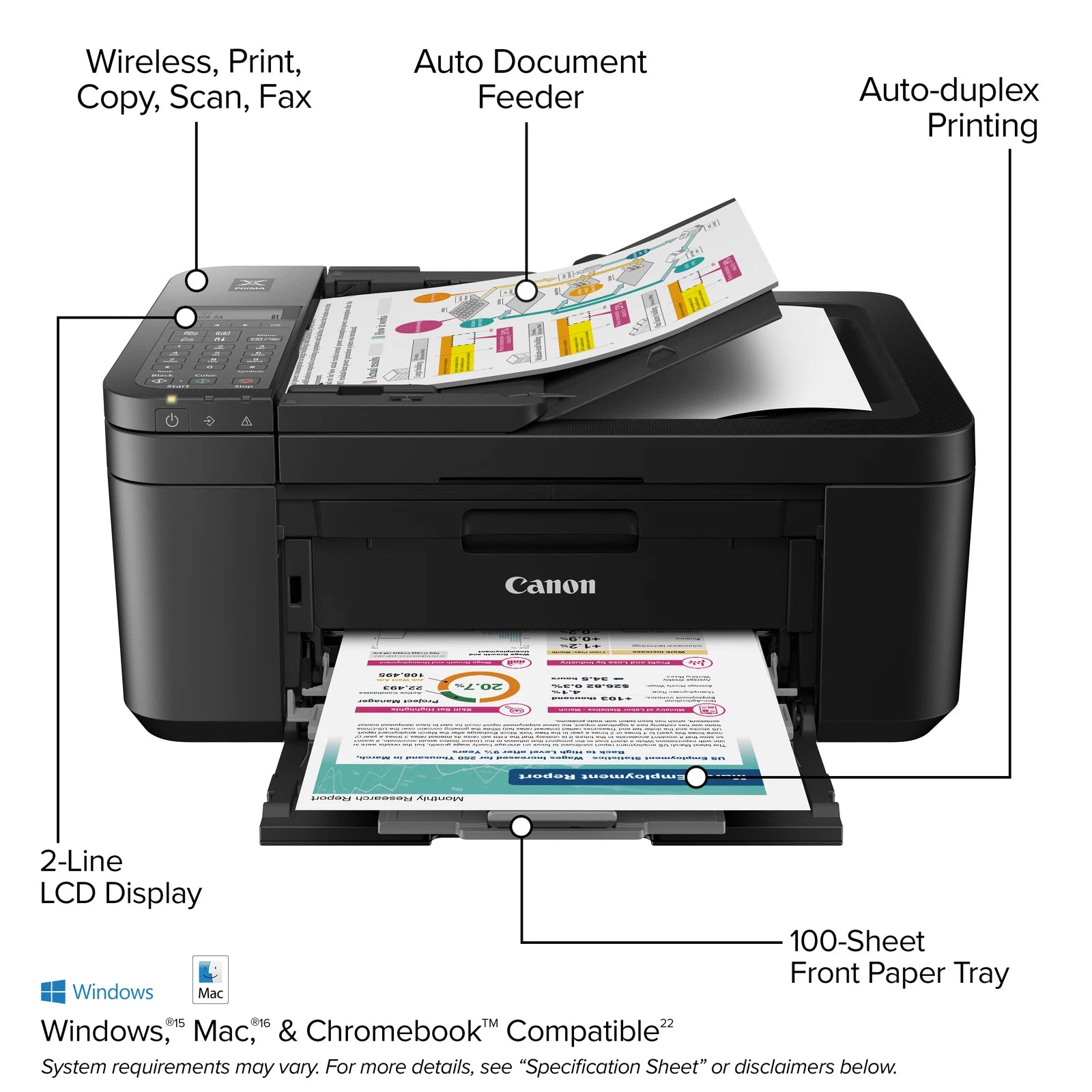PIXMA TR4722 All-In-One, Wireless Color Inkjet Printer for Home Office Use