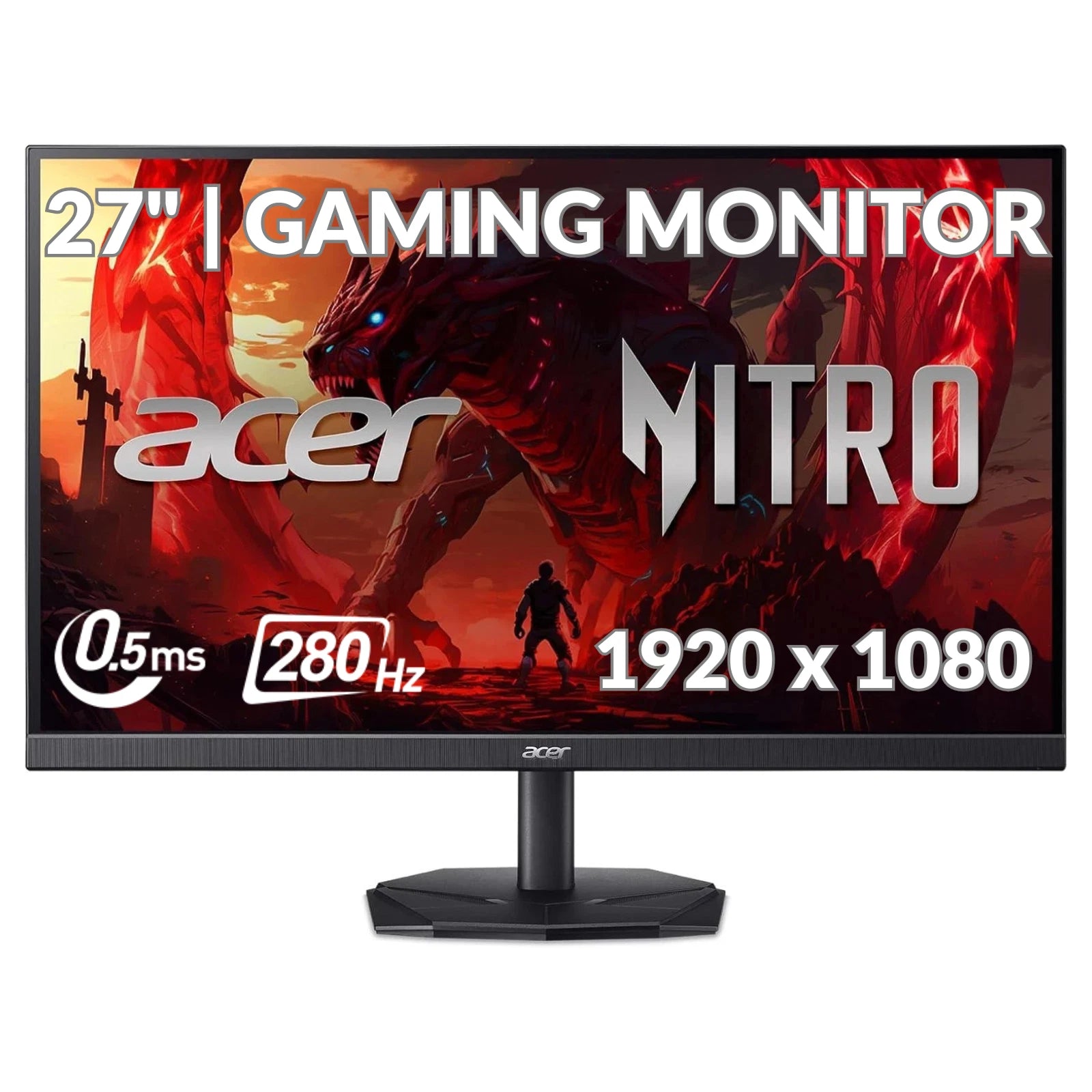 Acer Nitro KG1 27" Gaming Monitor FHD 1920×1080 280Hz .5ms VESA IPS Refurbished