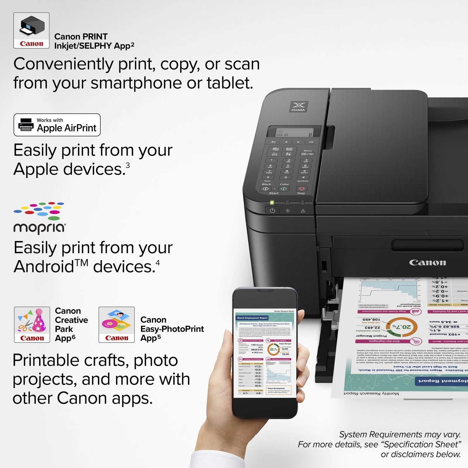 PIXMA TR4722 All-In-One, Wireless Color Inkjet Printer for Home Office Use