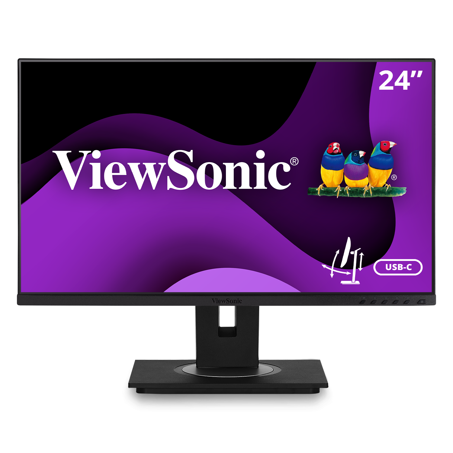 24’’(23.8” viewable) USB-C Docking Monitor with Built-In Ethernet and Advanced Ergonomics,1920x1080 Resolution.